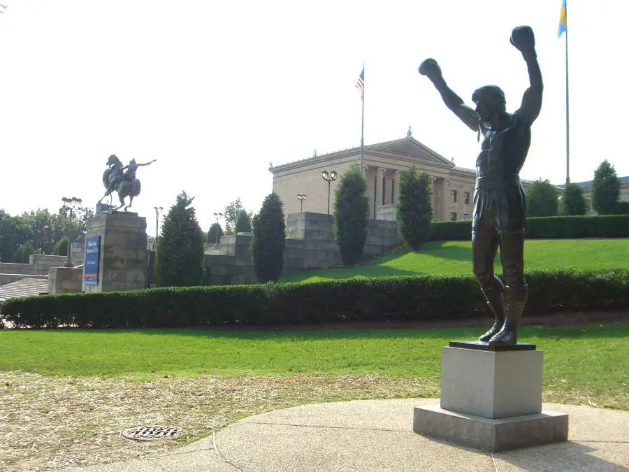 a rocky statue