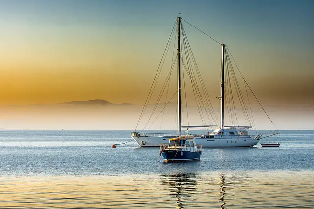 two sailing boats