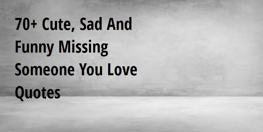 70+ Cute, Sad And Funny Missing Someone You Love Quotes - Big Hive Mind